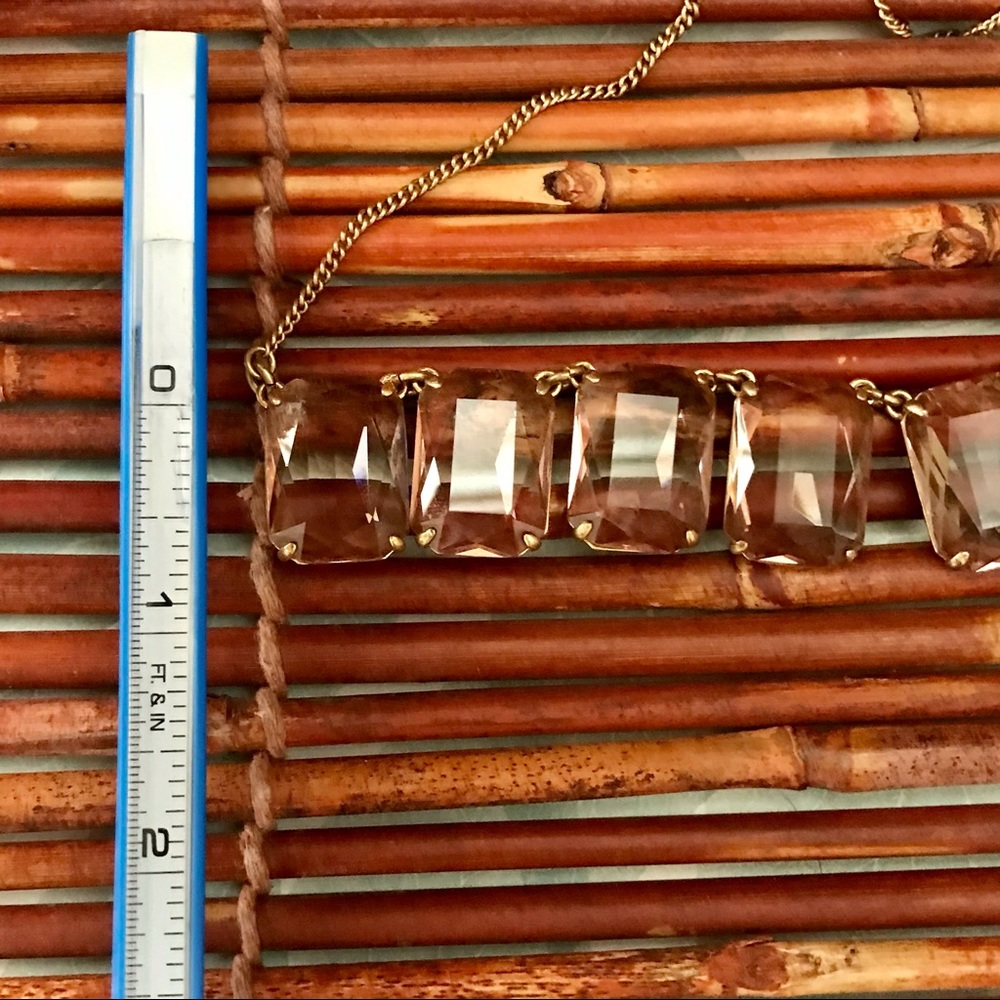 J Crew Rectangular Glass Gem Statement Necklace - image 6